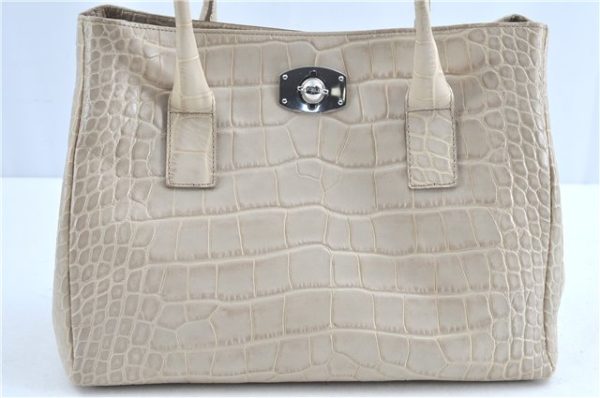 Authentic FURLA Leather Shoulder Tote Bag Ivory H9107 Online now