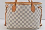 Authentic Louis Vuitton Damier Azur Neverfull PM Tote Bag N51110 LV 2200D Online now