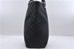 Authentic GUCCI Shoulder Tote Bag GG Canvas Leather 0021098 Black 2260D Online Hot Sale