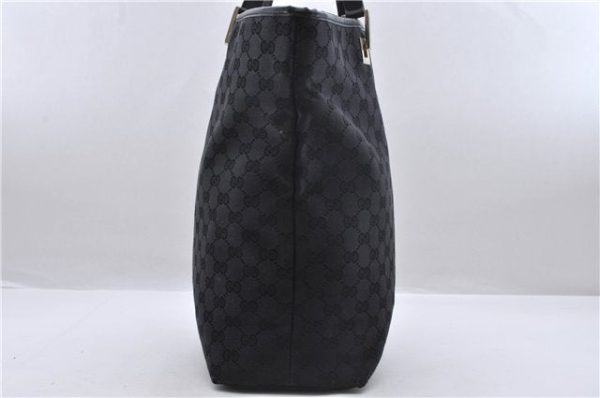 Authentic GUCCI Shoulder Tote Bag GG Canvas Leather 0021098 Black 2260D Online Hot Sale