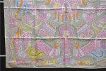 Authentic HERMES Carre 90 Scarf  SOUS LE GIDE DE MARS  Silk Yellow Box 0642D For Cheap