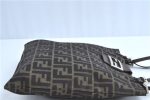 Authentic FENDI Zucca Shoulder Tote Bag Canvas Leather Brown B0236 For Sale