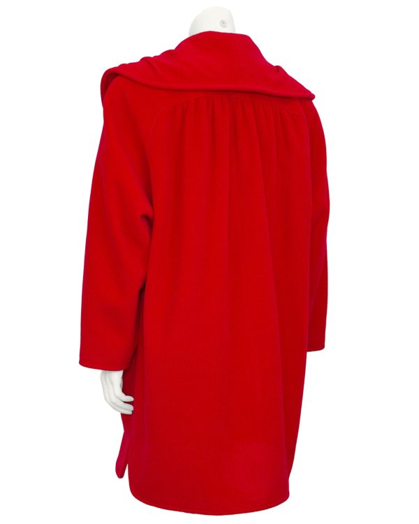 Red Wool Swing Coat Discount