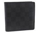 Auth Louis Vuitton Damier Graphite Portefeuille Marco N62664 Bifold Wallet 9124C Online Sale