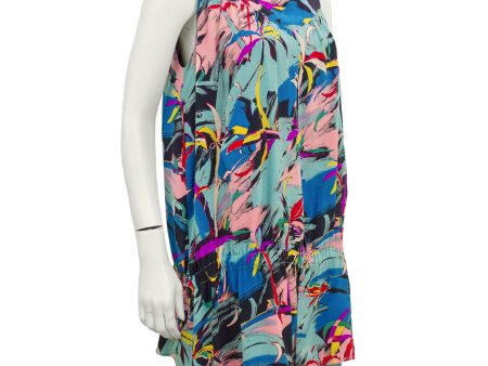 Multi-Colour Tropical Abstract Print Dress Cheap