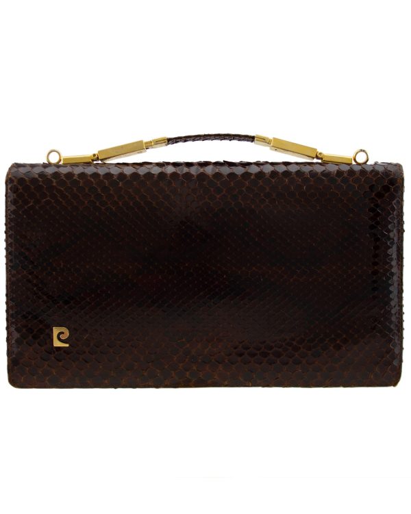 Brown Top Handle Clutch Fashion