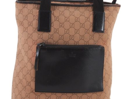 Authentic GUCCI Shoulder Tote Bag GG Canvas Leather 28892 Brown Beige 2144D Cheap