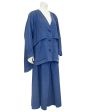 Blue Cotton Oversize Ensemble For Discount