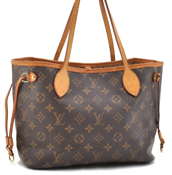 Authentic LOUIS VUITTON Monogram Neverfull PM Tote Bag M40155 LV 2948B Fashion