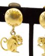 Gilt Metal Monkey Earrings Online Hot Sale