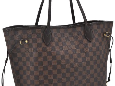 Authentic LOUIS VUITTON Damier Neverfull MM Tote Bag N51105 LV 1135B For Sale