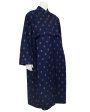 Navy and Brown Polka Dot Spring Weight Coat Supply