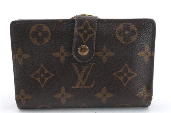 Auth Louis Vuitton Monogram Porte Monnaie Billets Viennois M61663 Wallet 9468C Sale