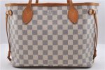 Authentic Louis Vuitton Damier Azur Neverfull PM Tote Bag N51110 LV 0936D For Discount