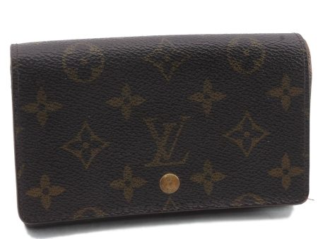 Auth Louis Vuitton Monogram Porte Monnaie Billets Tresor Wallet M61730 LV 2672C on Sale