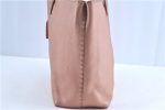 Authentic FENDI Selleria Shoulder Tote Bag Leather Pink Gold H9072 Online