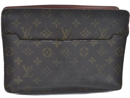 Authentic LOUIS VUITTON Monogram Pochette Homme Clutch Bag M51795 Junk LV G4780 For Cheap