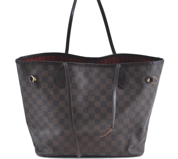 Authentic Louis Vuitton Damier Neverfull MM Tote Bag N51105 LV Junk H9048 For Discount