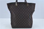 Authentic GUCCI Shoulder Tote Bag GG Canvas Leather 0021098 Black H8904 For Discount