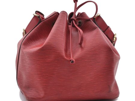 Authentic LOUIS VUITTON Epi Petit Noe Shoulder Bag Red M44107 LV 7202B For Discount