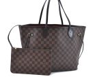 Authentic LOUIS VUITTON Damier Neverfull MM Tote Bag N51105 LV G1127 For Cheap