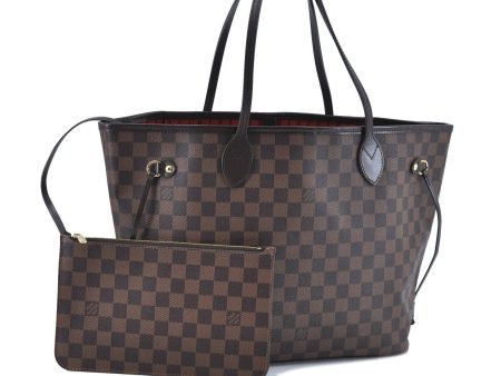 Authentic LOUIS VUITTON Damier Neverfull MM Tote Bag N51105 LV G1127 For Cheap