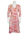 Pink Printed Cotton Floral Day Dress Discount