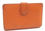 Auth LOUIS VUITTON Epi Porte Monnaie Billets Viennois Wallet M6324H Orange 1847C For Discount