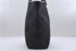 Authentic GUCCI Shoulder Tote Bag GG Canvas Leather 0021098 Black 2260D Online Hot Sale