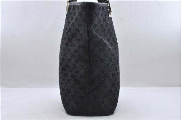 Authentic GUCCI Shoulder Tote Bag GG Canvas Leather 0021098 Black 2260D Online Hot Sale