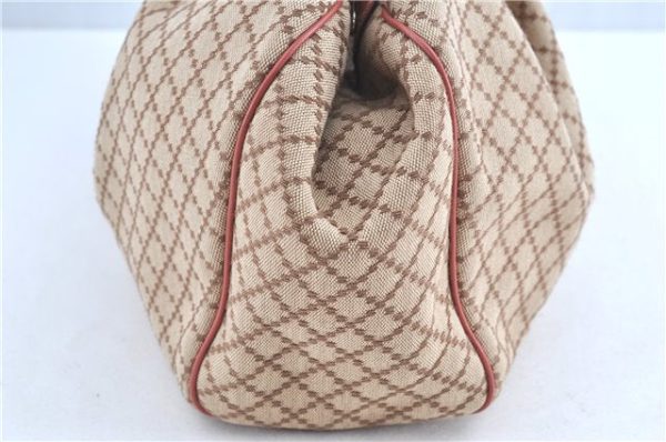 Auth GUCCI Diamante Sukey Hand Tote Bag Canvas Leather 211944 Beige Pink H8872 For Sale