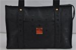 Authentic MCM PVC Vintage Shoulder Tote Bag Black 2103D Online Sale