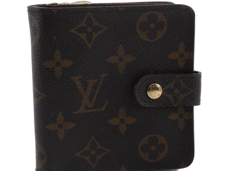 Authentic Louis Vuitton Monogram Compact Zip Bifold Wallet M61667 LV 9758C Online now