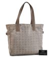 Authentic CHANEL New Travel Line Shoulder Tote Bag Nylon Leather Beige 9399B Cheap