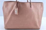 Authentic FENDI Selleria Shoulder Tote Bag Leather Pink Gold H9072 Online