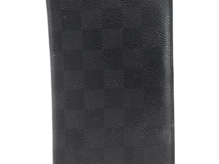 Auth Louis Vuitton Damier Graphite Portefeuille Brazza Wallet N62665 LV 3014C Online now