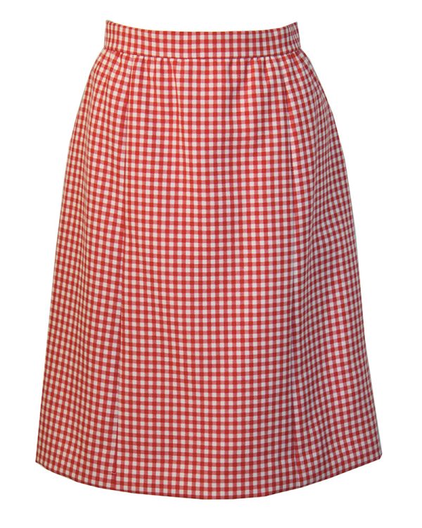 Red and White Gingham Skirt Suit Supply