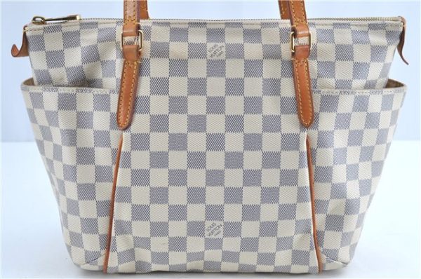 Authentic Louis Vuitton Damier Azur Totally MM Tote Bag N51262 LV 8754A Cheap