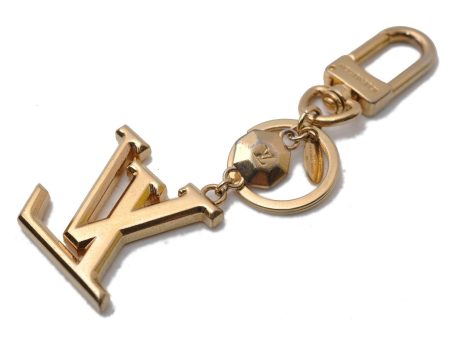 Auth Louis Vuitton Porte Cles LV Facettes Charm Key Ring Gold M65216 LV 2176D Online Sale