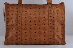 Authentic MCM Visetos Leather Vintage Shoulder Tote Bag Brown  2092D For Cheap