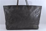 Authentic FENDI Zucca Shoulder Tote Bag PVC Leather Brown 1673D Supply