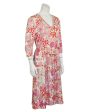 Pink Printed Cotton Floral Day Dress Discount