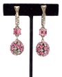 Pink Rhinestone Lariat & Earring Set Fashion