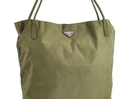 Authentic PRADA Nylon Shoulder Tote Bag Green 1901D Online Hot Sale