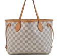 Authentic Louis Vuitton Damier Azur Neverfull PM Tote Bag N51110 LV 2200D Online now