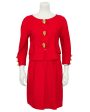 Red Linen Skirt Suit Online Hot Sale