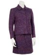 Purple and Blue Woven Wool Suit Discount