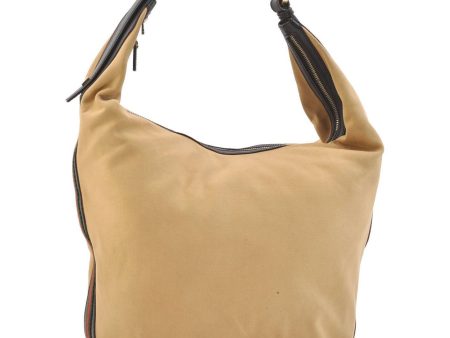 Auth GUCCI Web Sherry Line Shoulder Bag Canvas Leather 0014287 Beige Junk G4255 For Cheap