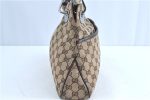 Authentic GUCCI Eclipse Shoulder Tote Bag GG Canvas Leather 121023 Brown H9026 Discount