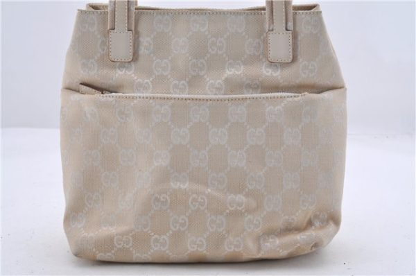 Authentic GUCCI Shoulder Tote Bag GG Canvas Leather 0021075 Ivory 1212D Supply